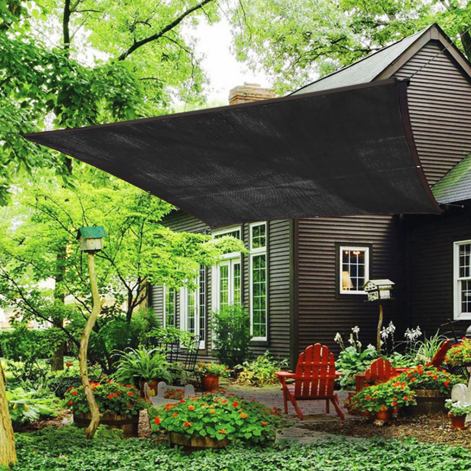 70-80% Sunblock Shade Cloth Net, Large Sun Shade Sail, Shade Cover Mesh Tarp, Sunshine Protection, Breathable, Perfect for Flower Lawn, Garden, and Pool